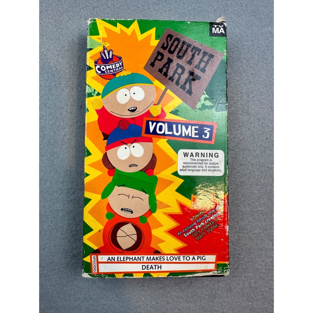 South Park : Volume 3 (An Elephant Makes Love To A Pig/Death) VHS‎